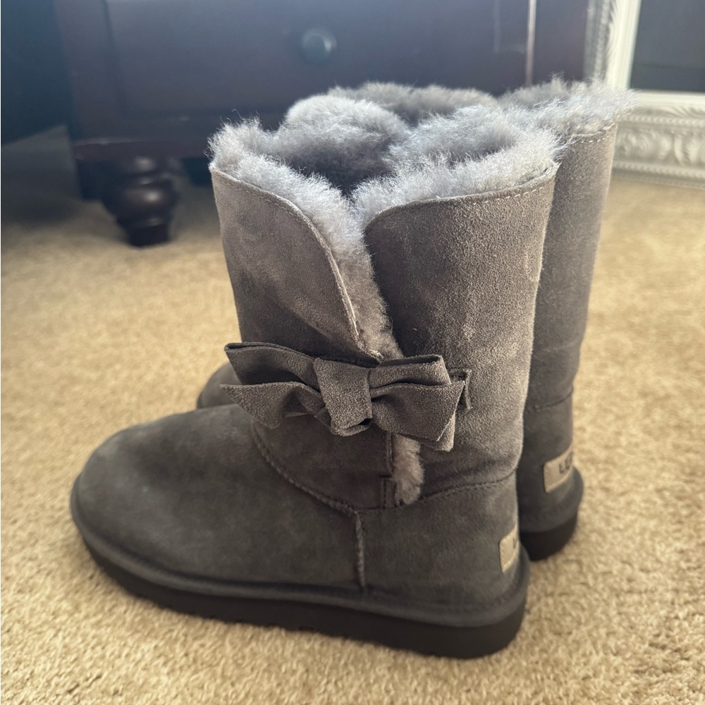 UGG Gray Winter Boots with Plush Lining